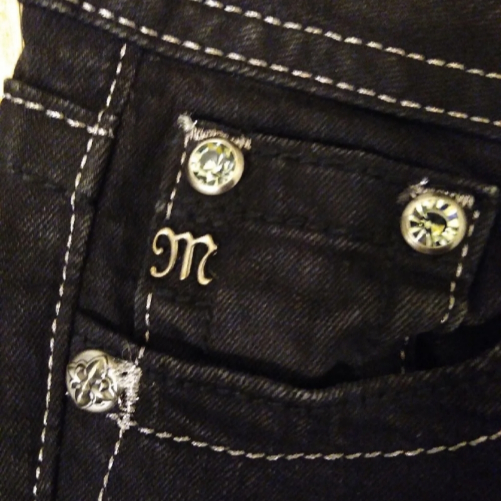Miss Me Skinny Jeans Black Size 25